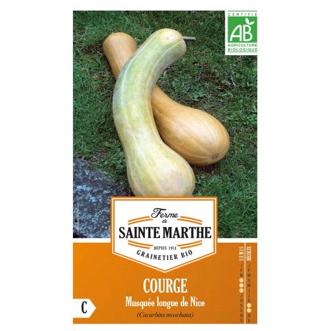 Courge Musqu E Longue De Nice Graines Bio Ferme De Sainte Marthe