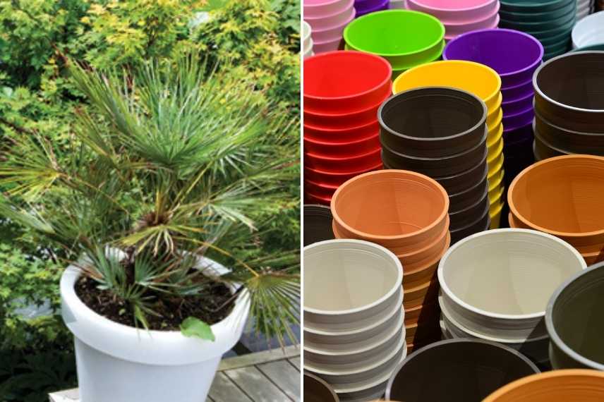 Pots de sol en plastique pour plantes, pot de pépinière de fleurs pour la  décoration intérieure