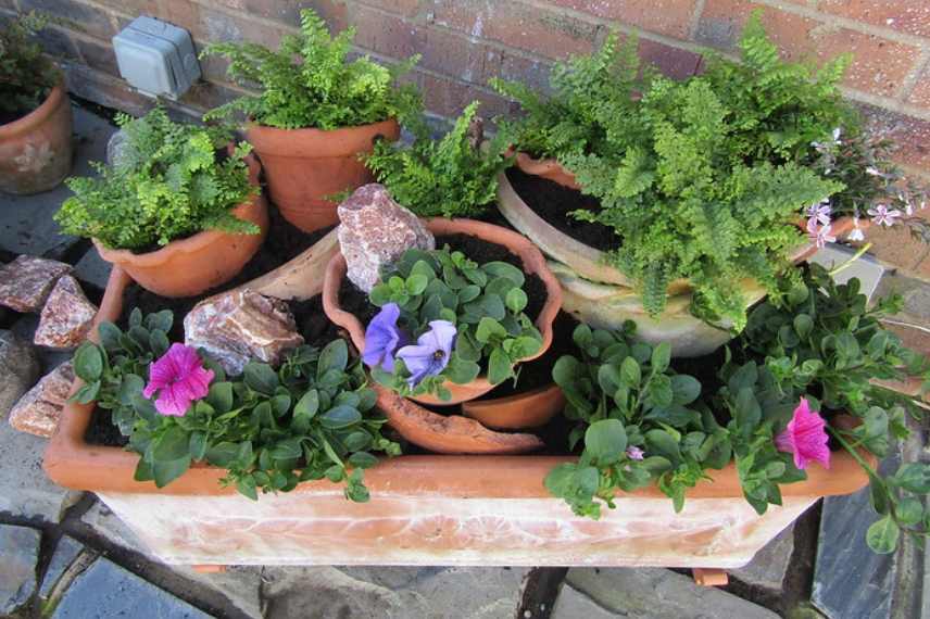 Fabriquer une jardinière pour vos plantes aromatiques !  Pot de jardin  cassé, Jardinage en pots, Jardinage de fée