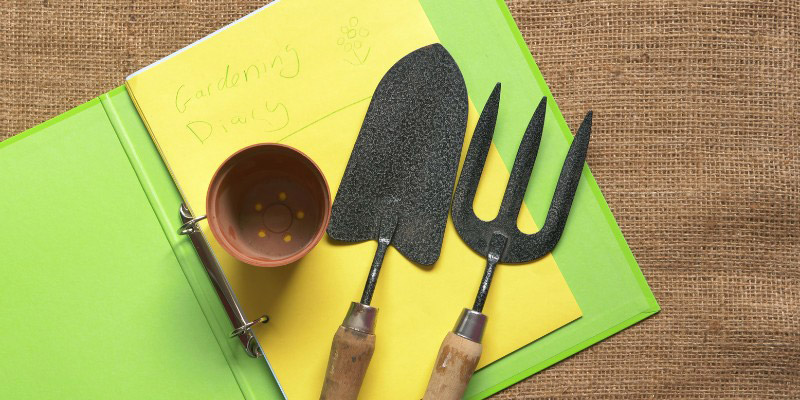 Classeur utilisé comme journal de jardin