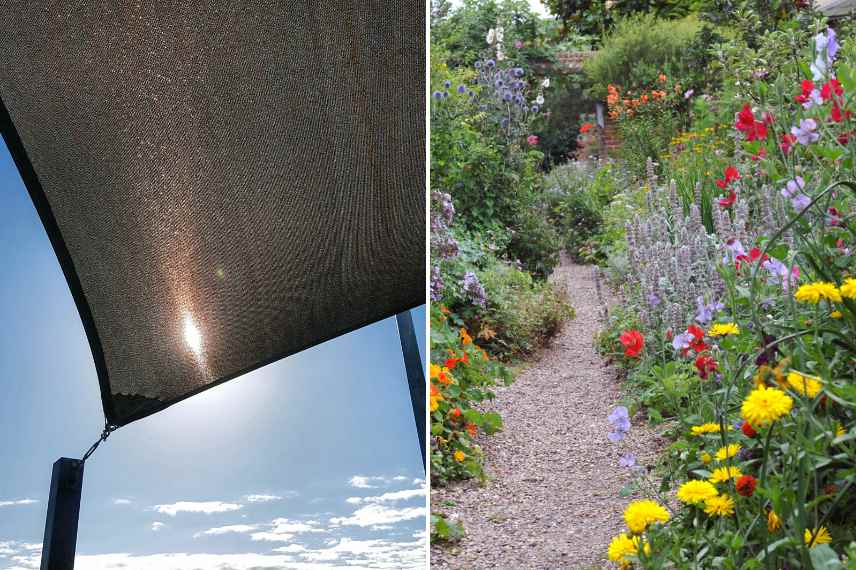 ombrage jardin en été 