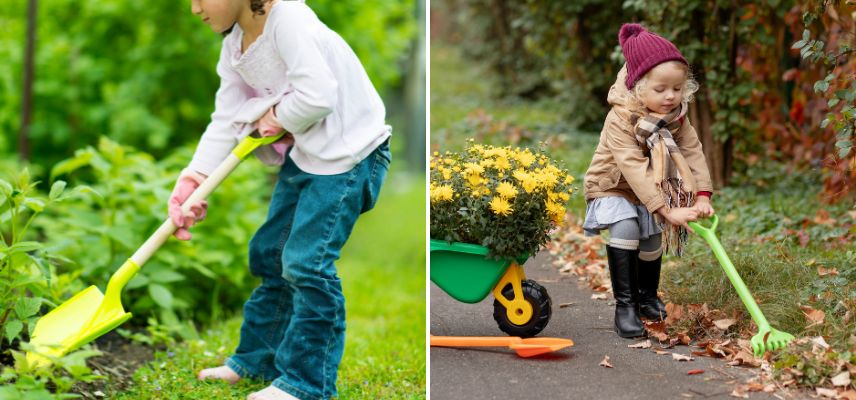 petite pelle et rateau pour enfants