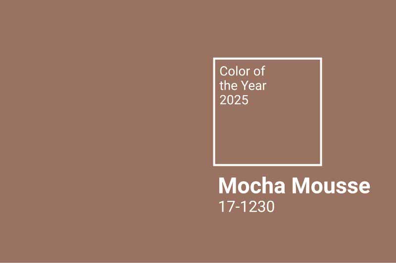 Couleur Pantone 2025 - Mocha Mousse, brun chocolat