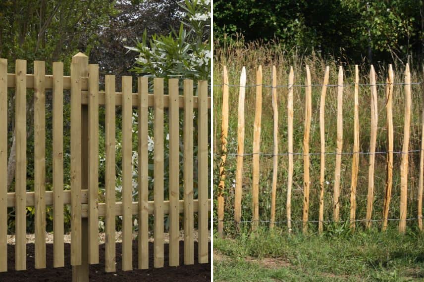 cloture pour jardin exposé au vent