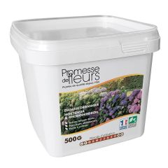 Engrais UAB Promesse de Fleurs pour hortensias et plantes de terre de bruyère boite de 500g